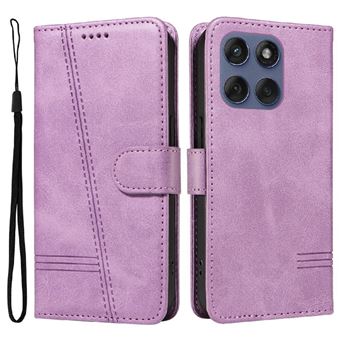 Capa FOXDOCK para Motorola Edge 60 Fusion | Fecho Magnético | Compartimentos para Cartões e Suporte | Pele PU | À Prova de Choque | Roxo - 1
