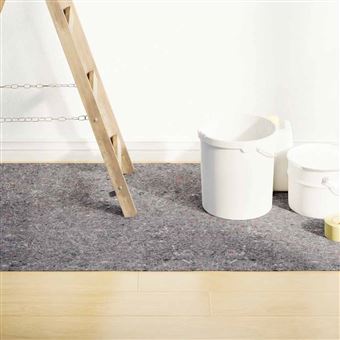 Tapete para pintor em velo antiderrapante vidaXL | 5055cm | 220g/m² cinzento - 1