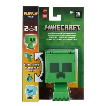Minecraft Flippin' Figs 2 em 1 Creeper + Creeper com Carga Mattel - 1