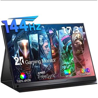 Monitor Portátil Uperfect | 17,3 '' | 2K 144 Hz VESA - 1