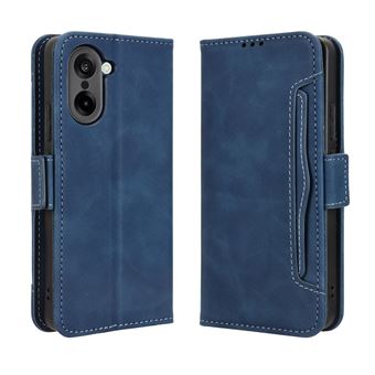 Capa FOXDOCK Protetora para OnePlus Nord CE5 | Suporte e Flip de couro PU | À Prova de Choque | Azul - 1