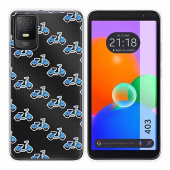 Capa Tumundosmartphone de silicone transparente para TCL 403 desenhos de scooter de design - 1