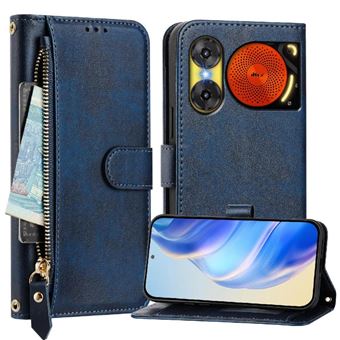 Capa Carteira ZURSANA para ZTE nubia Music 2 | Suporte | Zíper | Proteção Anti-Impacto  | Azul - 1