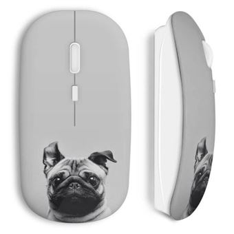 Rato Wireless Maniacase Bulldog Fofo Preto Branco - 1