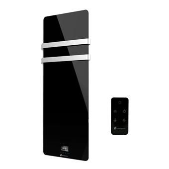 Secador de Toalhas Elétrico de Vidro Sannover Omiros | 850 W | Preto - 1