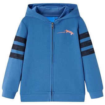 Sweatshirt com capuz para criança | vidaXL | azul 140 | 9 a 10 anos - 1