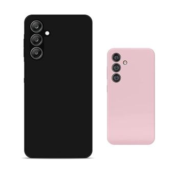 Kit 2x Capa Proteção Silicone GIFT4ME para Samsung Galaxy A17 | Preto / Rosa - 1