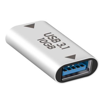 Extensão USB C Fêmea para USB 3.1 Fêmea Avizar | Transferência Rápida | 10Gbps - Cinza - 1