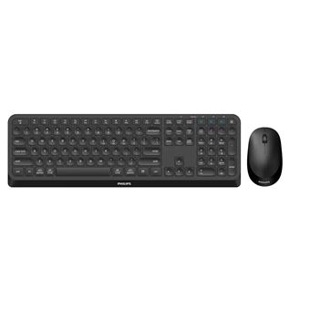 Teclado Wireless + Rato Philips 4000 series SPT6407B/31 | Idioma: Inglês | Preto - 1