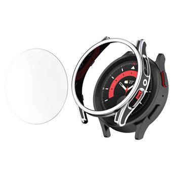 Capa e TPU à prova de queda Magunivers para Samsung Galaxy Watch 5 Pro 45mm - preto/prata - 1