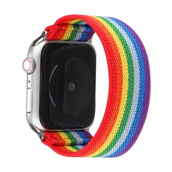 Bracelete de Nylon HSMY Elástico para Apple Watch Series 6/ SE/ 5/ 4 | 40 mm - Multicolor 12 -Tamanho L - 1