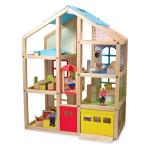 Melissa & Doug Hi-Rise Wooden Dollhouse and Furniture Set Madeira casa de bonecas Multi cor