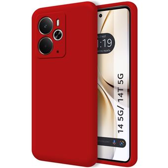 Capa Tumundosmartphone de Silicone Líquido ultramacio para Realme 14 5G / 14T 5G vermelha - 1