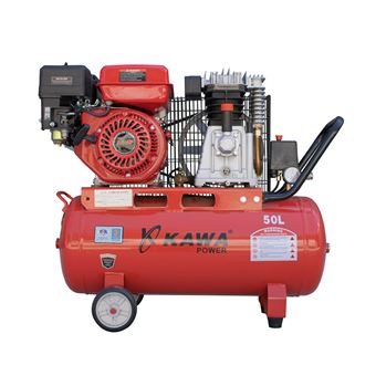 Compressor de Ar de Correias com Motor a Gasolina Kawapower | 7HP | 50L | 250L/min | 8 BAR - 1