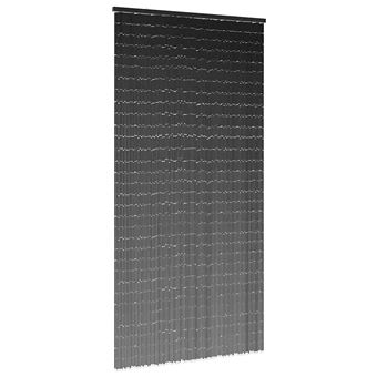 Cortina de Porta contra Insetos vidaXL |  Cinza Escuro 90x220 cm | Bambu - 1