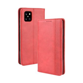 Capa FOXDOCK para Samsung Galaxy Note 10 Lite | Fecho Magnético | Estampado Vintage | Pele PU | Compartimentos para Cartões | Vermelho - 1
