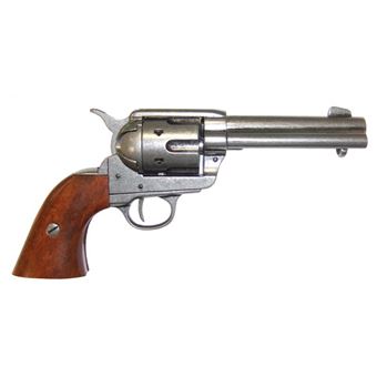 Réplica Denix do calibre de revólver 45 pacificador de 4 75 Samuel Colt em 1873 de metal e madeira - 1