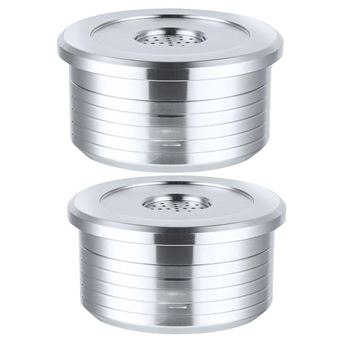 Pack 2 Cápsulas reutilizáveis em aço inox Antiimpacto para cafeteira Delta Q Qool Evolution - 1