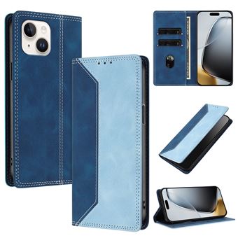 Capa FLOODKING para iPhone 13 Mini | Couro Premium Bicolor | Porta-Cartões | RFID | Suporte | Azul Claro - 1