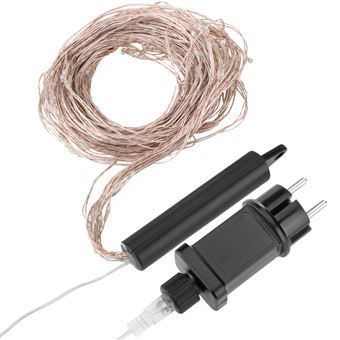 Cortina de Cascata LED com 200 LEDs Multicoloridos | Resistente ao Ar Livre | 10 Fios de 2 m de Comprimento - 1