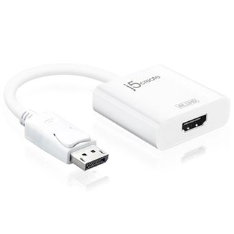 Adaptador de Cabo de Vídeo j5create JDA158 DisplayPort™ to 4K HDMI™ Active Adapter | Branco - 1
