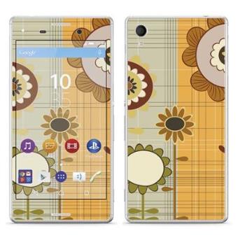 Adesivo Royalsticker Para Sony M4 Aqua (Sticker : Flowers With Two Plaids) - 1