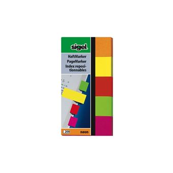 Sigel HN650 etiqueta autocolante Verde, Laranja, Rosa, Vermelho, Amarelo 200 peça(s) - 1