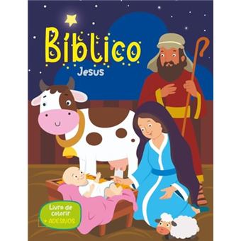 Bíblico Jesus - Livro De Colorir Adesivos - 1