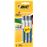 BIC 4 Colours Mini Clip-on retractable ballpoint pen Médio Preto, Azul, Verde, Vermelho 3peça(s) Azul e Branco_0