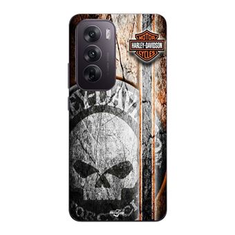 Capa Maniacase para Oppo Reno 12 pro 5G | Harley Davidson caveira vintage - 1