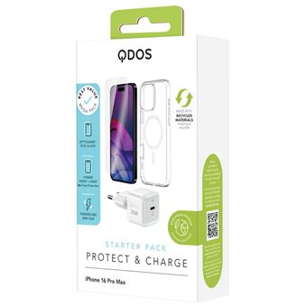 Kit Capa + película + 20W QDOS para iPhone 16 Pro Max - 1