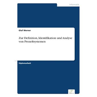 Zur Definition, Identifikation Und Analyse Von Prozesssystemen - Paperback / softback - 1998 - 1