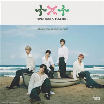 Txt Official 2025 12 X 24 Inch Monthly Square Wall Calendar Plastic-Free - 1