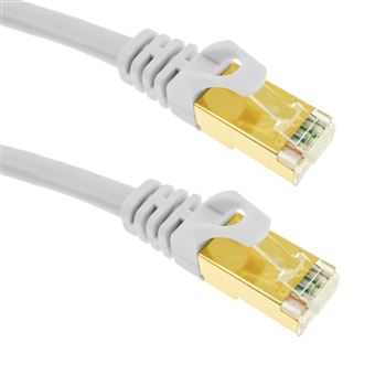 Cabo de Rede BeMatik Ethernet LAN SFTP RJ45 Cat.7 Branco 1 m - 1