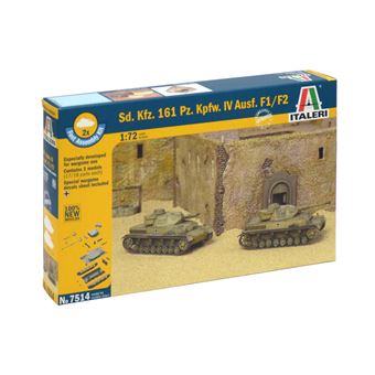 Modelo de veículo militar terrestre Italeri SD. KFZ. 161 PZ. KPFW. IV AUSF.F1/F2 | Caqui - 1