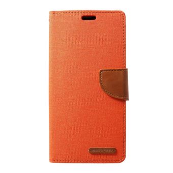 Capa Magunivers PU diário em tela laranja para Samsung Galaxy S10