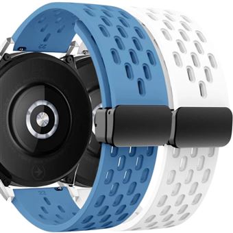 Pack Antiimpacto 2x Bracelete SnapFlow para Garmin Forerunner 255S | Azul e Branco - 1