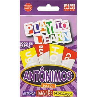 Aprenda Inglês Brincando - Jogo De Cartas - Antônimos - 1