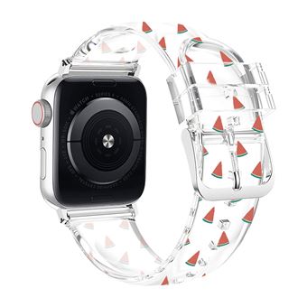 Bracelete Avizar para Apple Watch 41mm/40mm/38 mm | Flexível Transparente com Padrão Melancias - 1