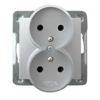 Tomada Ospel GP-2YRZ/m/18 | Prateado - 1