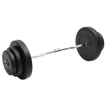 Barra curl com discos vidaXL 60 kg - 1