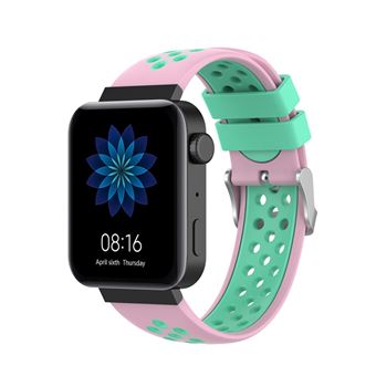 Pulseira de Silicone Magunivers | Rosa / Verde | para Xiaomi Mi Watch - 1
