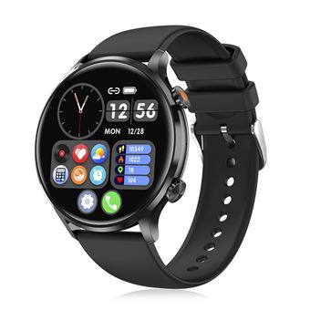 Smartwatch DAM QS40 | Chamadas Bluetooth | Notificações push | Vários modos de desporto | Monitores de saúde | 4,4x1,05x3,7 cm - Preto - 1