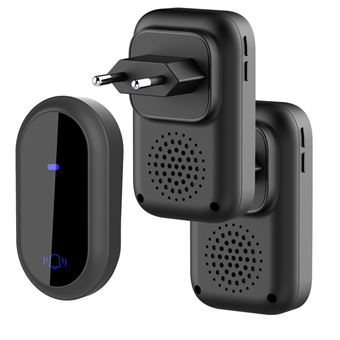 Campainha inteligente SZSMART S09 | WIFI | com Função impermeável e silenciosa | 2 Campainha | Preto - 1