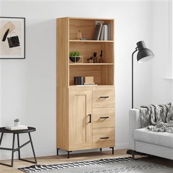 Armário Alto vidaXL | 69,5x34x180 cm | Derivados de madeira cor sonoma - 1