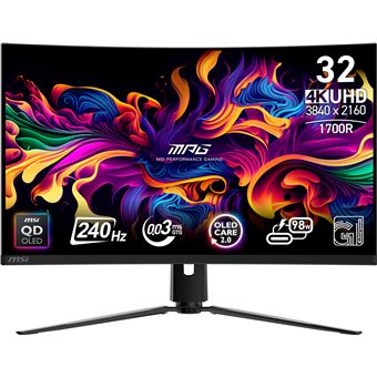 Monitor Gaming MSI MPG 321CURX QD-OLED | QD-OLED | 4K UHD | 0,05 ms | 240 Hz | 31.5" | G - 1