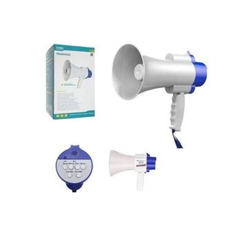 Mini Megafone Portátil SANDA SD-6589 | 3W - Branco/Azul - 1