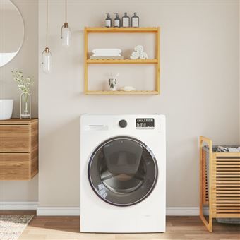 Unidade de 3 prateleiras de parede para WC vidaXL | 60x15x54 cm | Bambu - 1