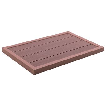 Estrado para Chuveiro Solar vidaXL 101x63x5,5 cm WPC castanho - 1