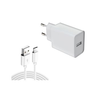 Carregador de Dispositivos Móveis DLH 12W USB-A CHARGER 1M LIGHTNING CABLE | Branco - 1